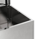 vidaXL Kültéri Tároló Doboz tárolóval Ezüst 80 x 50,5 x 50 cm Acél