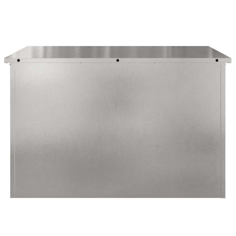 vidaXL Kültéri Tároló Doboz Ezüst 80 x 50.5 x 50 cm Rozsdamentes acél