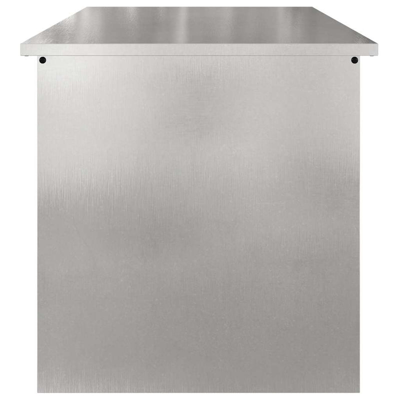 vidaXL Kültéri Tároló Doboz Ezüst 80 x 50.5 x 50 cm Rozsdamentes acél