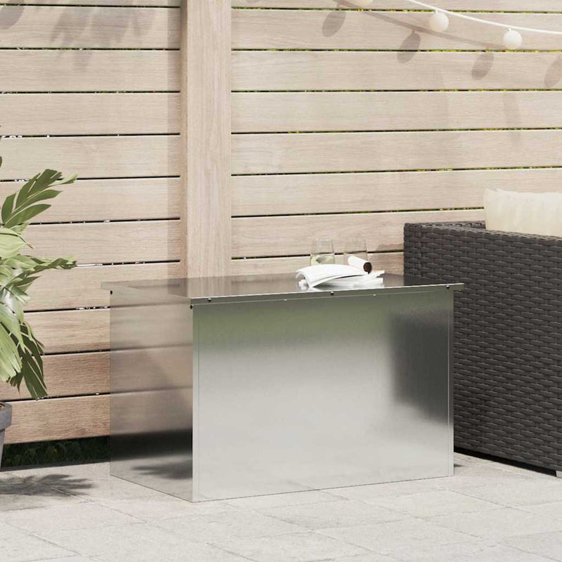 vidaXL Kültéri Tároló Doboz Ezüst 80 x 50.5 x 50 cm Horganyzott acél