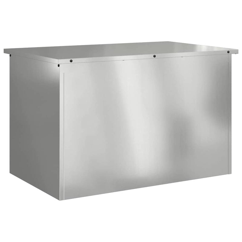 vidaXL Kültéri Tároló Doboz Ezüst 80 x 50.5 x 50 cm Horganyzott acél