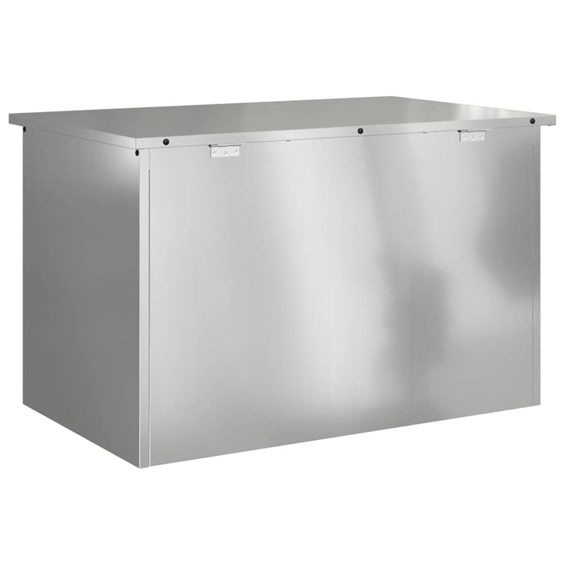 vidaXL Kültéri Tároló Doboz Ezüst 80 x 50.5 x 50 cm Horganyzott acél