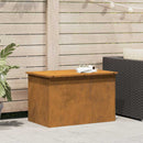 vidaXL Kültéri Tároló Doboz tárolóval Rozsdás 80 x 50,5 x 50 cm Acél