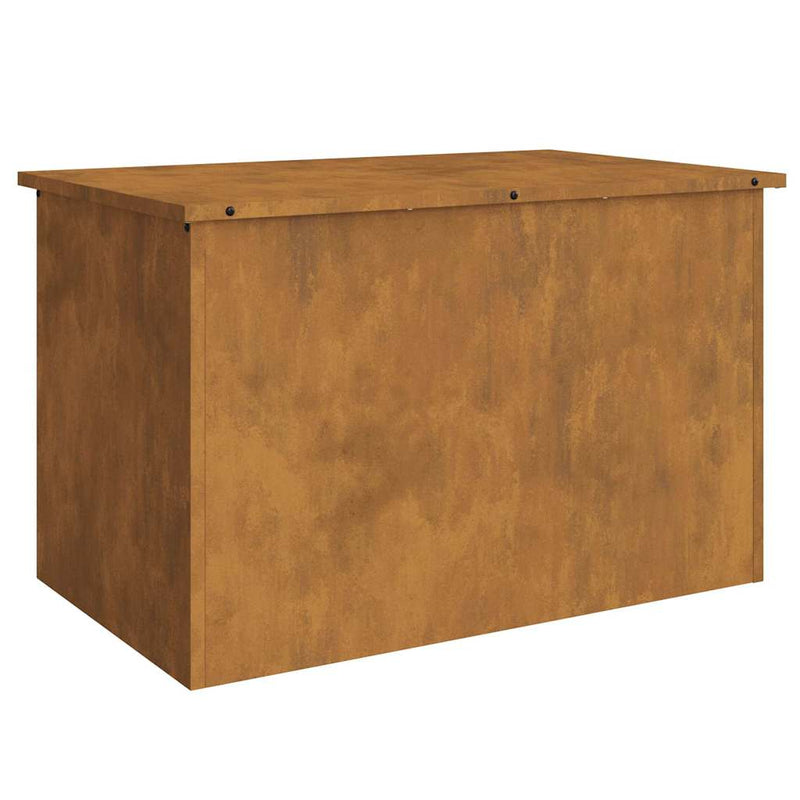 vidaXL Kültéri Tároló Doboz Barna 80 x 50.5 x 50 cm időjárásálló acél