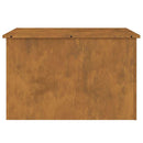 vidaXL Kültéri Tároló Doboz tárolóval Rozsdás 80 x 50,5 x 50 cm Acél