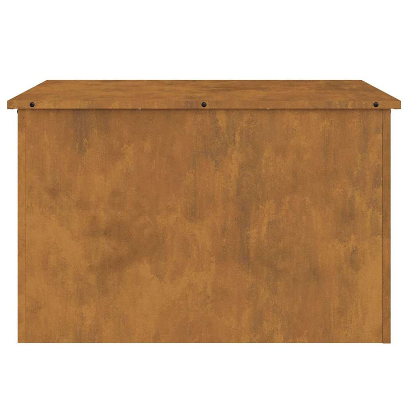 vidaXL Kültéri Tároló Doboz Barna 80 x 50.5 x 50 cm időjárásálló acél