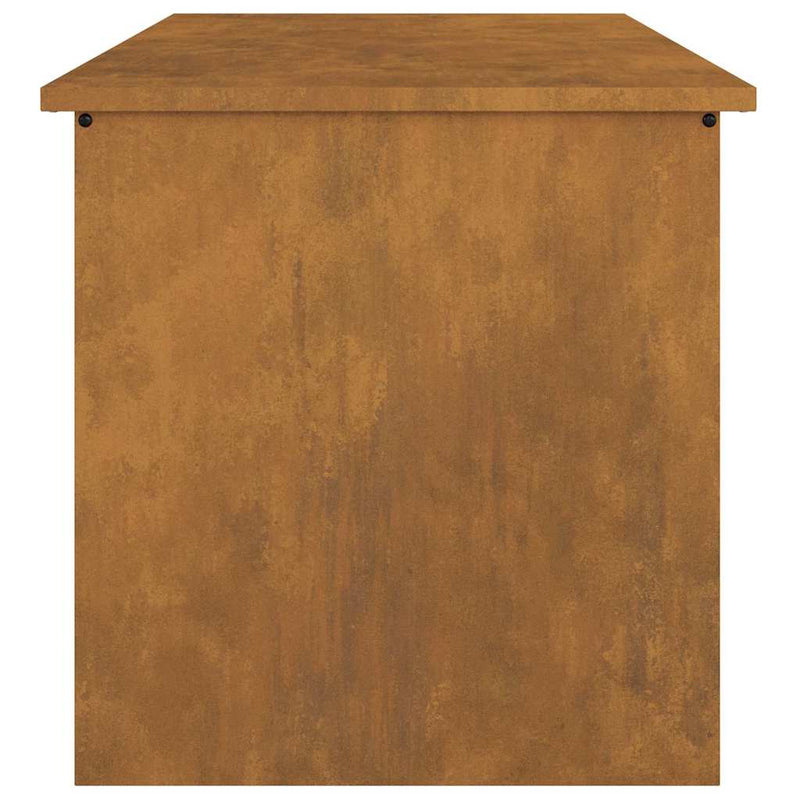 vidaXL Kültéri Tároló Doboz Barna 80 x 50.5 x 50 cm időjárásálló acél