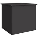 vidaXL Kerti tároló párna doboz Acél 55 x 50,5 x 50 cm 117 L Fekete