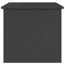 vidaXL Kültéri Tároló Doboz tárolóval Fekete 55 x 50,5 x 50 cm Acél