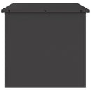vidaXL Kerti tároló párna doboz Acél 55 x 50,5 x 50 cm 117 L Fekete