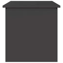 vidaXL Kültéri Tároló Doboz tárolóval Fekete 55 x 50,5 x 50 cm Acél