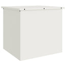 vidaXL Kültéri Tároló Doboz tárolóval Fehér 55 x 50,5 x 50 cm Acél