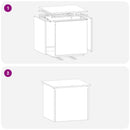 vidaXL Kültéri Tároló Doboz tárolóval Olajzöld 55 x 50,5 x 50 cm Acél