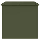 vidaXL Kültéri Tároló Doboz tárolóval Olajzöld 55 x 50,5 x 50 cm Acél