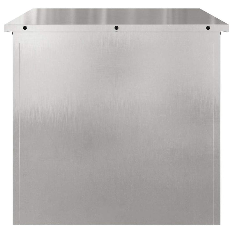 vidaXL Kültéri Tároló Doboz Ezüst 55 x 50.5 x 50 cm Rozsdamentes acél