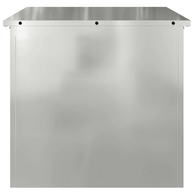 vidaXL Kültéri Tároló Doboz Ezüst 55 x 50.5 x 50 cm Horganyzott acél