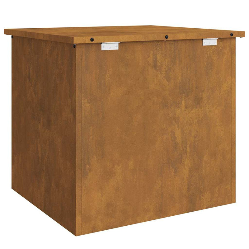 vidaXL Kültéri Tároló Doboz Barna 55 x 50.5 x 50 cm időjárásálló acél