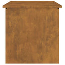 vidaXL Kültéri Tároló Doboz tárolóval Rozsdás 55 x 50,5 x 50 cm Acél