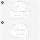 vidaXL Tűzrakó Fekete 50 x 50 x 40 cm Acél