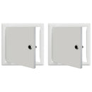vidaXL Hozzáférési panel 2 pcs Fehér 23 x 23 x 3 cm Acél