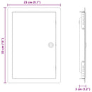 vidaXL Hozzáférési panel Fehér 33 x 23 x 3 cm Acél