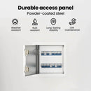 vidaXL Hozzáférési panel 2 pcs Fehér 23 x 23 x 3 cm Acél