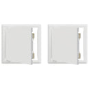 vidaXL Hozzáférési panel 2 pcs Fehér 23 x 23 x 3 cm Acél
