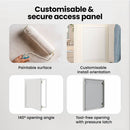 vidaXL Hozzáférési panel Fehér 43,5 x 33 x 3 cm Acél