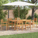 vidaXL Szék 6 pcs Barna 56 x 55 x 90.5 cm Tömör Teakfa