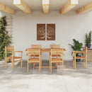 vidaXL Szék 6 pcs Barna 56 x 55 x 90.5 cm Tömör Teakfa