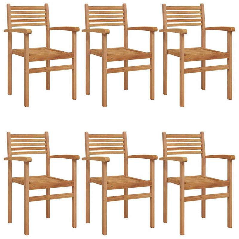 vidaXL Kerti összecsukható székek 6 pcs Barna 55.5 x 55.5 x 90 cm