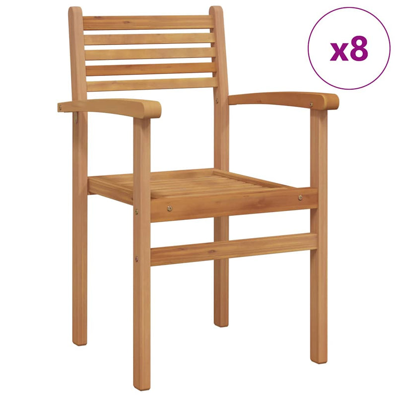 vidaXL Kerti összecsukható székek 8 pcs Barna 55.5 x 55.5 x 90 cm