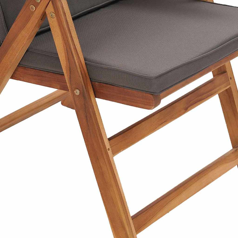 vidaXL Kerti Szék párnával 4 pcs Barna 57 x 71.5 x 104cm Tömör tíkfa