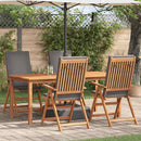 vidaXL Kerti Szék 4 pcs Barna és Szürke 57 x 71,5 x 104 cm