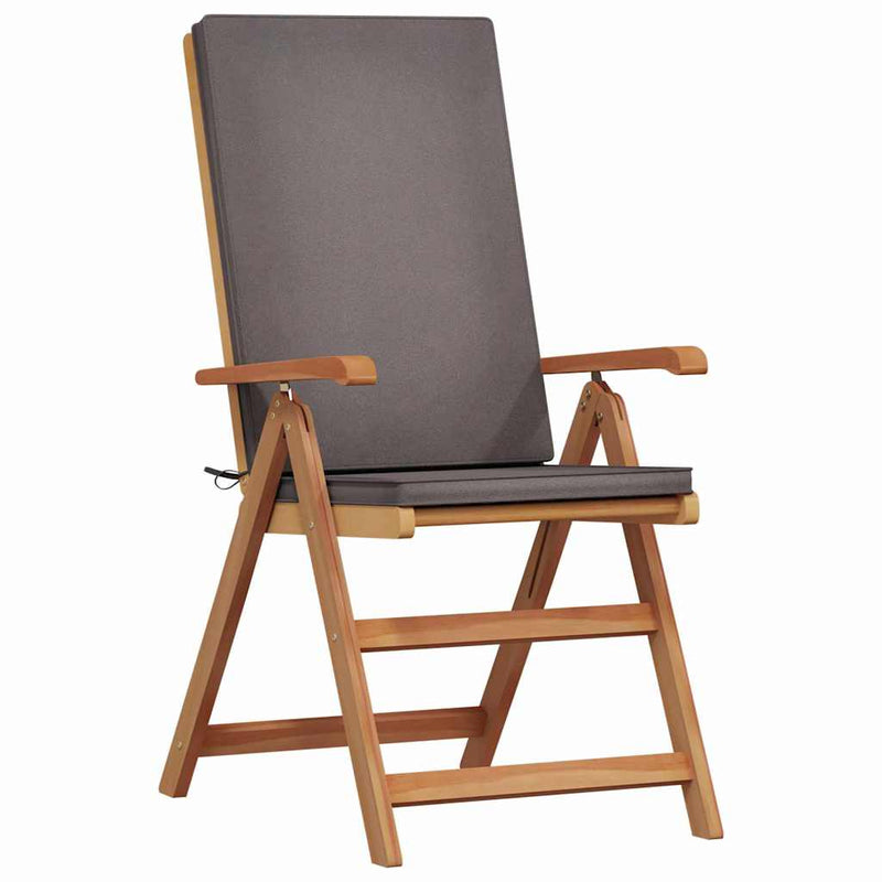 vidaXL Kerti Szék párnával 4 pcs Barna 57 x 71.5 x 104cm Tömör tíkfa