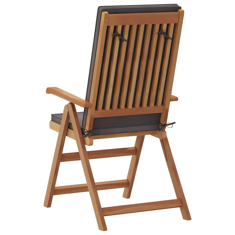 vidaXL Kerti Szék párnával 4 pcs Barna 57 x 71.5 x 104cm Tömör tíkfa