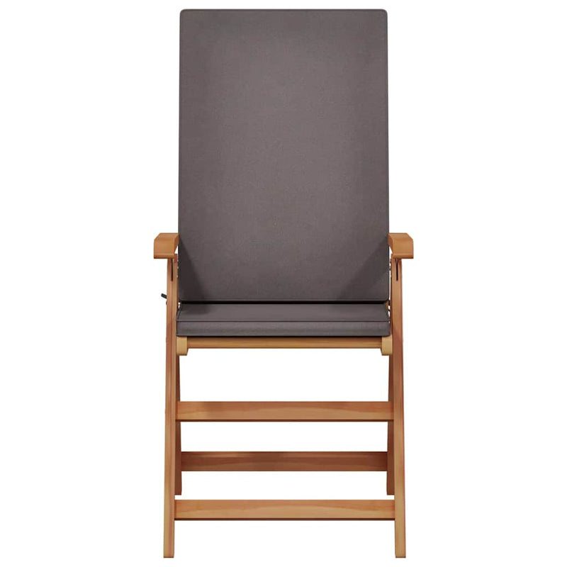 vidaXL Kerti Szék párnával 4 pcs Barna 57 x 71.5 x 104cm Tömör tíkfa
