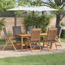 vidaXL Kerti Szék 6 pcs Barna és Szürke 57 x 71,5 x 104 cm
