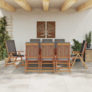 vidaXL Kerti Szék 8 pcs Barna és Szürke 57 x 71,5 x 104 cm