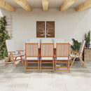 vidaXL Kerti Szék 8 pcs Barna és fehér 57 x 71,5 x 104 cm Tömör Teakfa