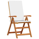 vidaXL Kerti Szék párnával 8 pcs Barna 57 x 71.5 x 104cm Tömör tíkfa