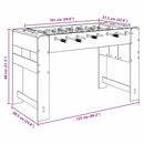 vidaXL Foci Asztal Fehér 125 x 60,5 x 80 cm Szerelt Fa