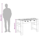 vidaXL Foci Asztal Fekete Tölgy 125 x 60,5 x 80 cm Szerelt Fa