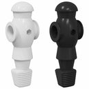 vidaXL Fociasztal Játékosok 24 pcs Fekete és Fehér 3,6 x 3,1 x 10,8 cm