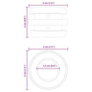 vidaXL Csocsóasztal gumi 16 pcs Fekete 3 x 3 x 2 cm TPE