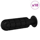 vidaXL Fociasztal Fogantyúk 10 db Fekete 2,8 x 2,8 x 9,3 cm PP