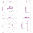 vidaXL Foci asztali labda csapágyak 10 pcs Fekete 5 x 5 x 2,8 cm PP