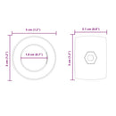 vidaXL Foci asztali labda csapágyak 10 pcs Fekete 3 x 3 x 2,1 cm PP