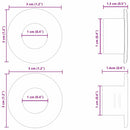 vidaXL Fociasztal dugók 10 pcs Fekete 3 x 3 x 1,4 cm HIPS