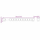 vidaXL Foci Asztal Számlálók 2 pcs Fekete 30 x 2,2 x 2,9 cm HIPS